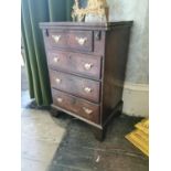 Neat Georgian walnut writing chest