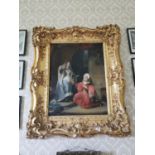 C. 19th. Gilded framed oil on canvas of Young Queen Victoria.