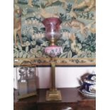 Good quality 19th. C. Home Rule oil lamp.
