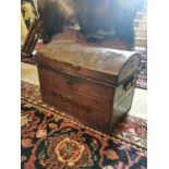 19th C. childs metal trunk.