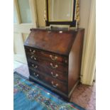 Good quality 20th. C. inlaid mahogany bureau