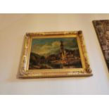 Pair of 19th C. oil on canvas Rural scenes