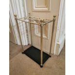 19th. C. brass and cast iron stick stand.