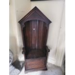 18th. C. carved oak porter's chair