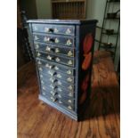 Miniature ten drawer chest