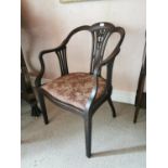 19th. C. mahogany parlour chair