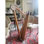 Early 20th C. Junoir Orchestra harp.