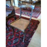 Set of five Regency rosewood inlaid with brass chairs