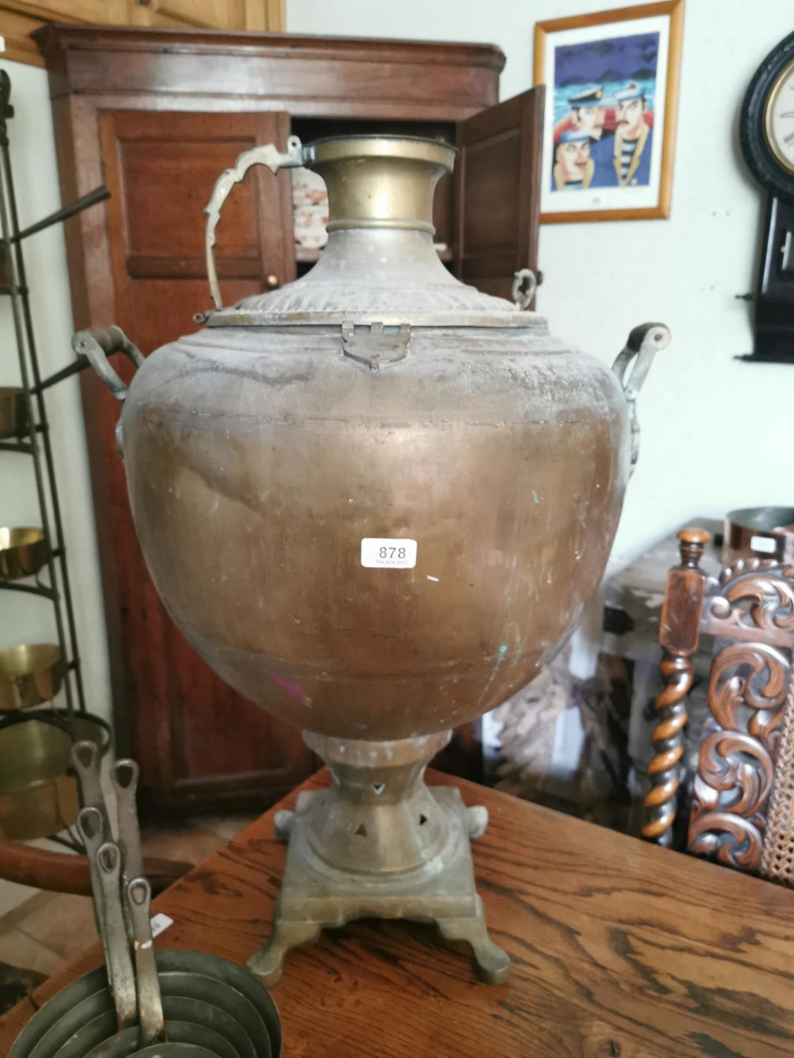 19th. C. brass samovar.