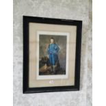 19th. C. coloured print - Noble Boy Blue