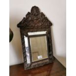 Decorative 19th. C. copper mirror.