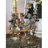 Pair of brass candlesticks