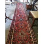 Persian hand knotted carpet runner