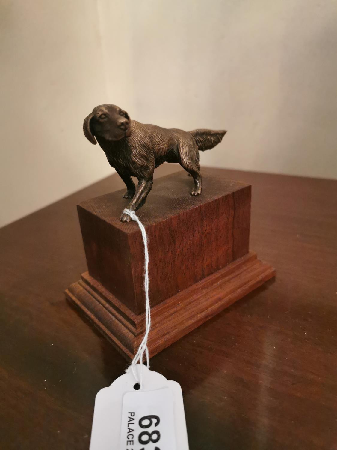 Bronze model of a Springer Spaniel dog