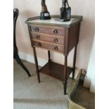 19th C. mahogany bed side cabinet