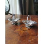 Two sterling silver bonbons baskets.