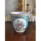 19th. C. blue and white ceramic jardiniere