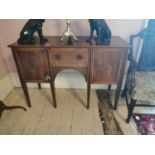 Good quality Edwardian inlaid mahogany sideboard