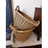 Two Wicker baskets.