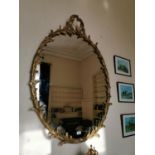 Good quality giltwood oval wall mirror.