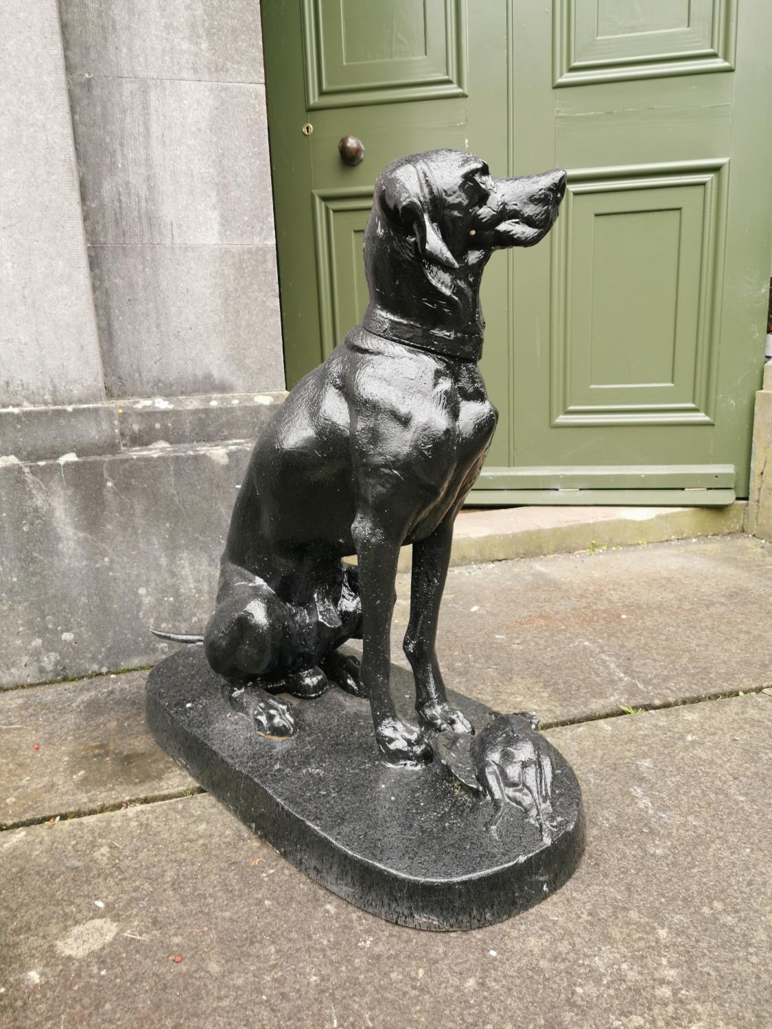 Pair of French cast iron model of Dogs. - Image 3 of 5