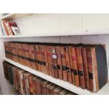 Collection of forty nine leather bound books