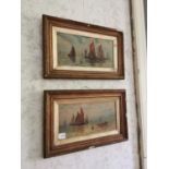 Pair of 19th. C. framed Boating Scenes.