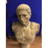 Bronzed bust of a centurion