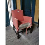 Georgian upholstered mahogany armchair