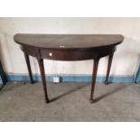 Georgian mahogany demi - lune side table