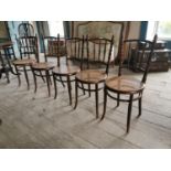 Set of five bentwood chairs