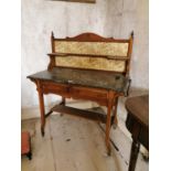 Late 19th. C. oak washstand