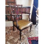 Regency mahogany library chair