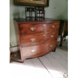 Regency mahogany bowfronted chest