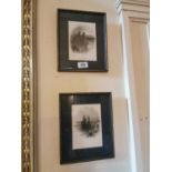 Pair of framed prints Dunluce and Donegal Castle.