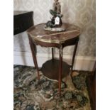 French kingwood brass centre table