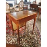 Ladies satinwood writing table in the Sheraton style