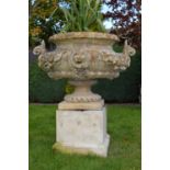 Composite stone centre urn