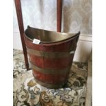 Early 19th. C, mahogany oyster bucket