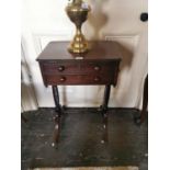 Mahogany work table.