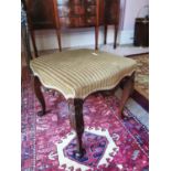 19th. C. mahogany foot stool,