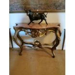 Decorative gilt console table