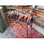 Edwardian mahogany book trough