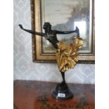 Art Nouveau style gilded figure of a Dancer