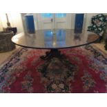 Georgian circular mahogany dining room table