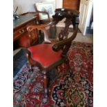 Good quality 19th. C. mahogany desk chair