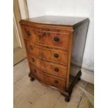 20th. C. walnut chest of drawers