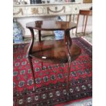 19th. C. mahogany two tier etagere