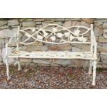Cast iron decorative garden seat.