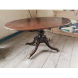 Georgian mahogany oval breakfast table